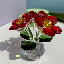 Red Crystal Floral Ornament
