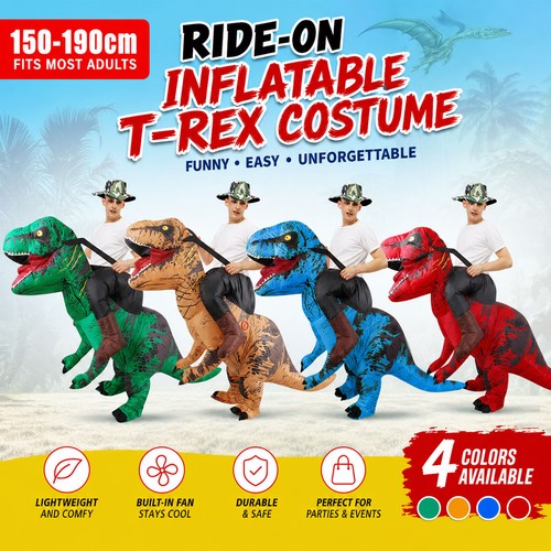 Rex dinosaur inflatable - t-rex,