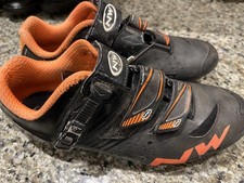Northwave SPD Mountain Bike CX Cycling Shoes Black orange UK 8.5 Eur 42
