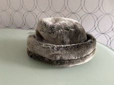 Georgia Rianne Grey Faux Fur Hat, Rolled Edge, Size Small 57cm 