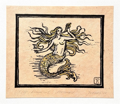 Original linocut print