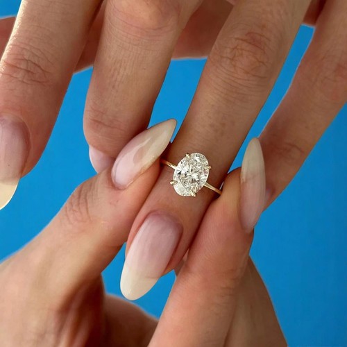 Vvs2 oval solitaire - 2.00,