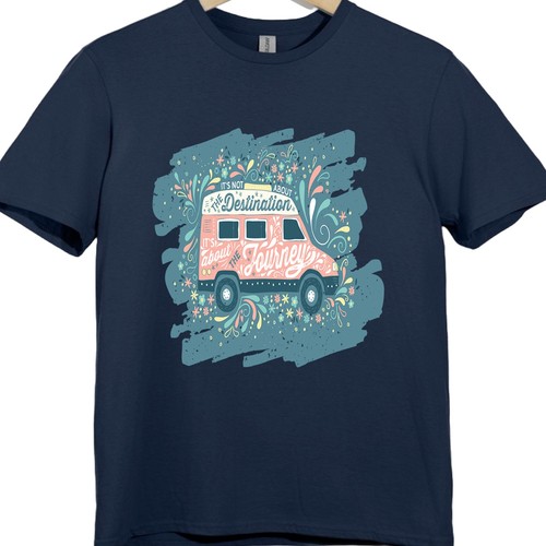 Camper van shirt - t-shirt, road