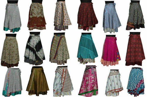 Indian silk sari wrap - 10,