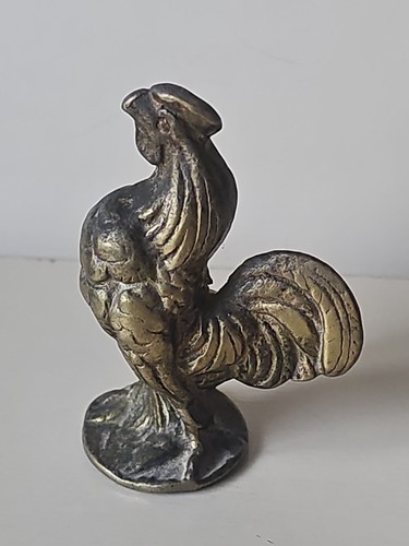 Vintage small brass cockerel - small,