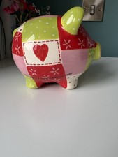 Marks and Spencer Percy Pig Patchwork 2009 Limited Edition Money Box Piggy Bank