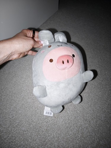 Cute grey pig plush - grey,