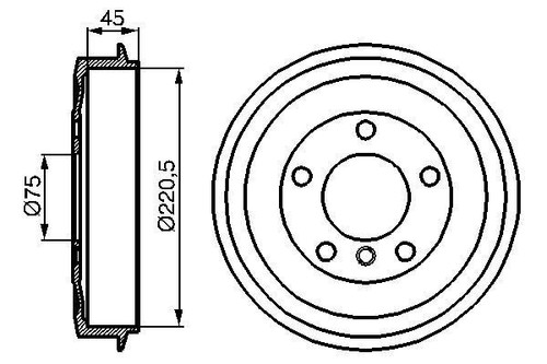 New brake drum for - 2x,