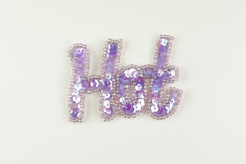 Hot sequin patch applique - 'hot',
