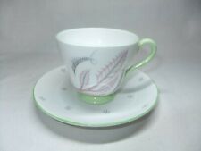 Shelley  Coffee Cup & Saucer Regent Pattern 2406 Bone China Green Collectable