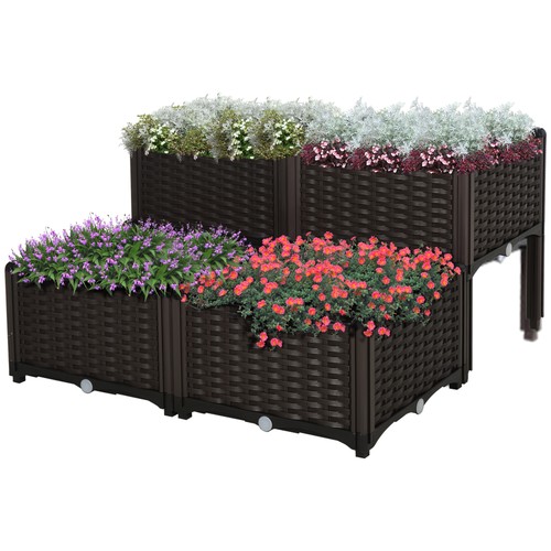Outsunny piece elevated - outsunny, 4-piece