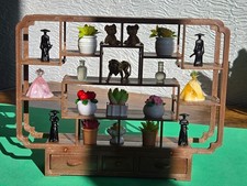 doll house modem oriental style shelving with plants/lion ect 1.12th