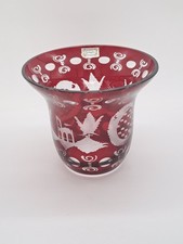 Egermann Glass Vase Cut In