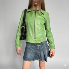 Womens Green Leather Jacket