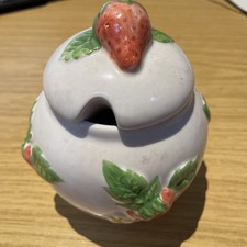 Strawberry jam preserve lidded - preserve,