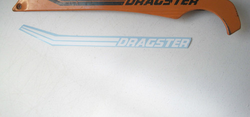 Sticker white dragster - sticker,