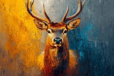 Stag Deer Canvas Picture Print