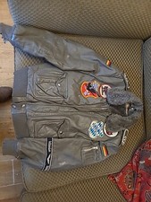 1970's German Bund Luftwaffe Leather Pilot's Jacket  S/M fully Period Badged 