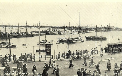 Ramsgate harbour real photo - harbour,