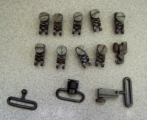 Target rifle sling hooks