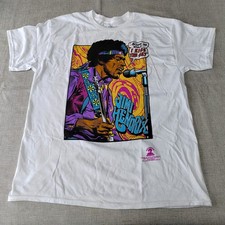 Liquid Blue Jimi Hendrix T-Shirt Pop Art 'Scuse Me While I Kiss The Sky Tee