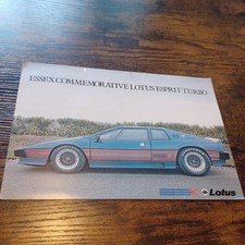 Lotus Esprit Turbo Essex Edition 1981 UK Market Single Sheet Sales Brochure