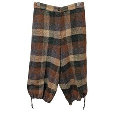 Vintage Plaid Culottes Pants