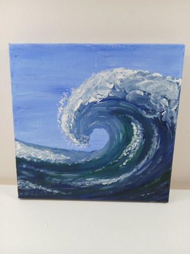 Ocean wave acrylic painting - ocean,