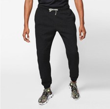 36" 38" LEG EXTRA LONG Black Cuffed Jogging Joggers Gym Bottoms Mens Big Tall 
