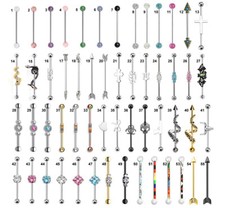 Industrial Scaffold Ear Piercing Bar Barbell Surgical Steel