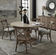 Round Wooden Pedestal Dining