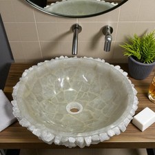 White Quartz Stone Sink Wash