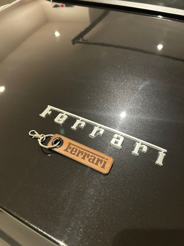 Ferrari style leather - leather, keyring
