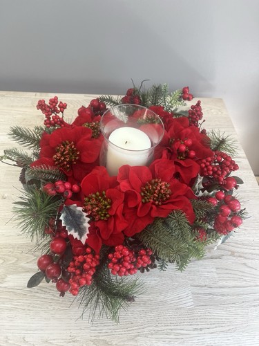 Christmas candle table centre - christmas,