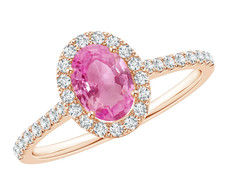 14k Solid Gold Pink Sapphire &