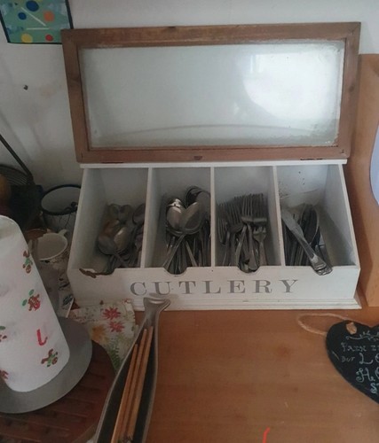 Cutlery organiser wooden - cutlery, box