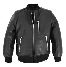 Boys Real Leather Bomber Kids