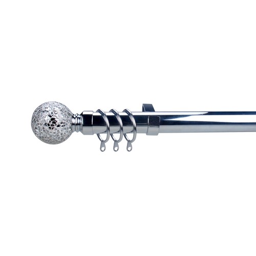 Metal curtain pole - metal, extendable