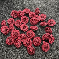 Red Artificial Roses Velvet Decoration Wedding Party Bouquet DIY