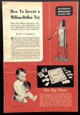 1949 Toy Pictorial Mobo Snail - Juggle Head - Dy-Dee Doll - Erector Set + more