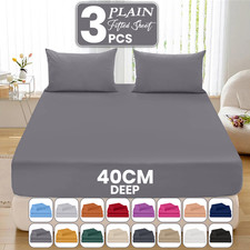 3 Piece Fitted Sheet 40cm Deep