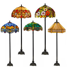 Luxury Tiffany Floor Lamps Stained Glass HandCrafted Style for Home & Office UK
