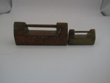 TWO ANTIQUE CHINESE METAL PADLOCKS