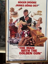 Vintage James Bond Man With The Golden Gun POSTER 007 Large MINT Original 1974