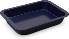 Zyliss Non-Stick Oven Tray, 30cm x 20cm, Carbon Steel, Dark Blue, Brownie... 