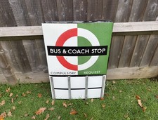 LONDON TRANSPORT ENAMEL BUS STOP SIGN