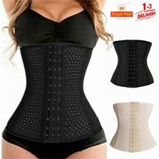 WAIST TRAINER CORSET Breathable Tummy Girdle Belt Sport Body Shaper Control UK