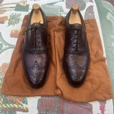 Men’s Edward Green Brown Brogue Shoes 10 D With Trees & Dust Bags