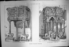 Old Italian Pulpits S Giovanni Pistoia 1270 S Andrea Pistoia 1298 130