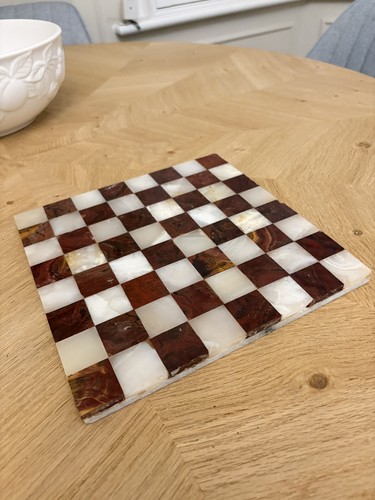 White marble chess handmade - "white,